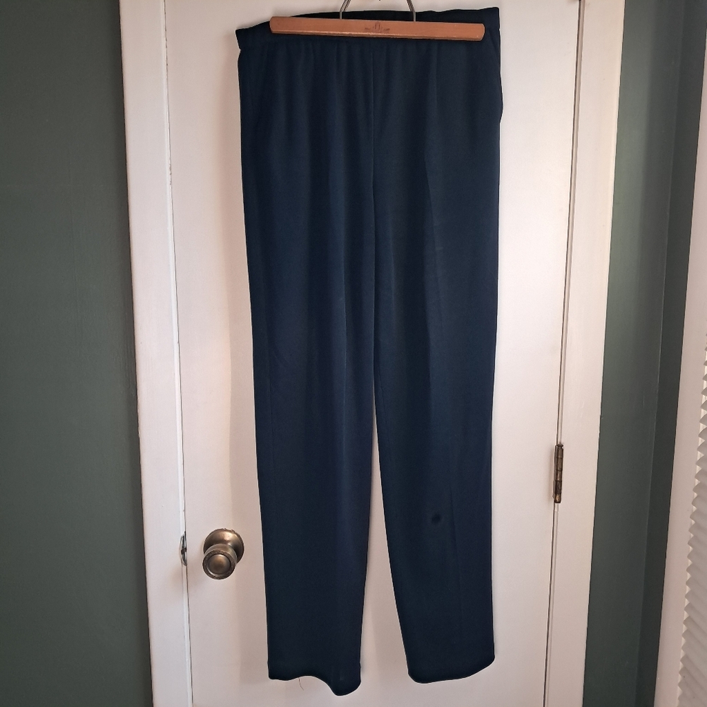 Ming Wang Black Knit Trouser Pants
